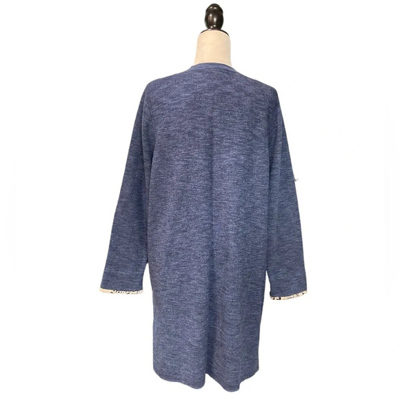 Chico's Paisley Leopard-Print Lining Detail Open Cardigan Size 3= XL 16/18 - Picture 14 of 15